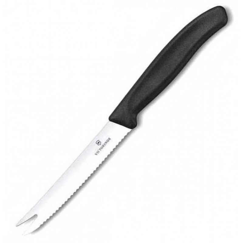 Swiss Classic Cheese and Sausage Knife black