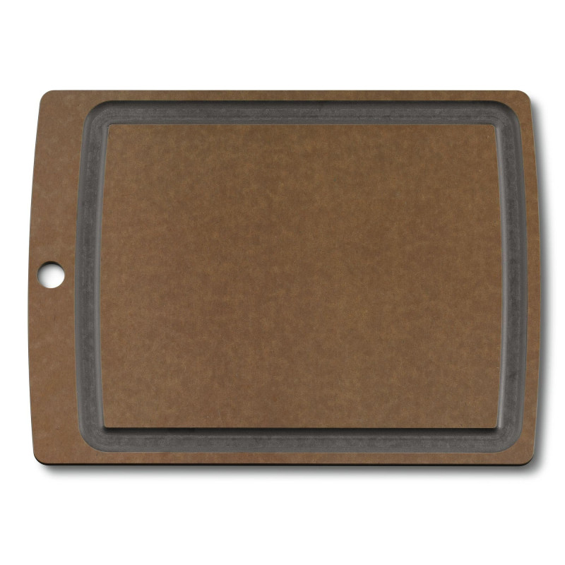 Large Brown Allrounder Cutting Board with Scraper