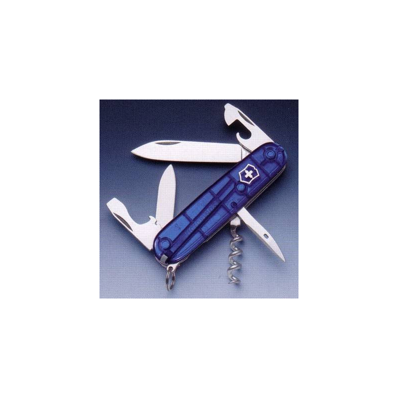 COUTEAU DE POCHE SPARTAN TRANSPARENT BLEU