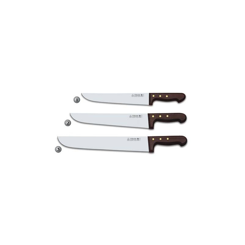 BUTCHER KNIVES 3CLAVELES WITH PALISANDRO HANDLE