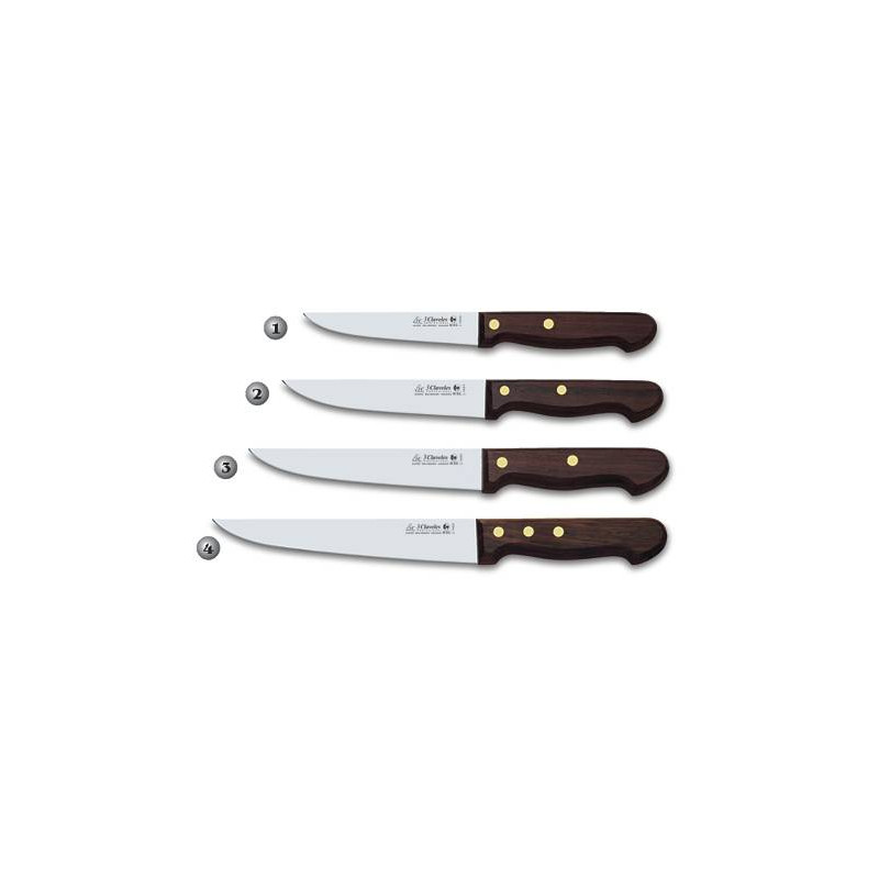 3 CLAVELES KITCHEN KNIVES WITH WOOD HANDLE