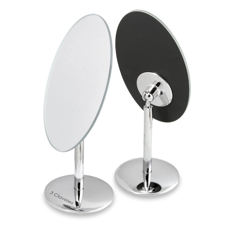 MIROIR OVALE BASE PIVOTANTE -13x11 cm - 1x 3C