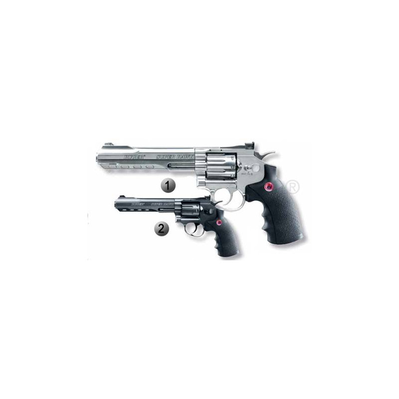 1-REVOLVER AIRSOFT-CO2 RUGER SUPERHAWK 6 SILVER