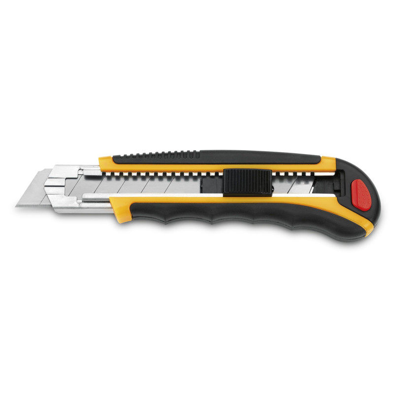 CUTTER METÁLICO NYLON PROFESIONAL CON AUTO-LOCK PLANO HOJA 25 MM - 3 HOJAS 3C