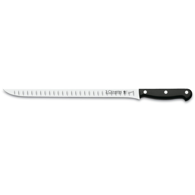CUCHILLO JAMONERO ALVEOLADO UNIBLOCK 30 cm - 12 D 3C