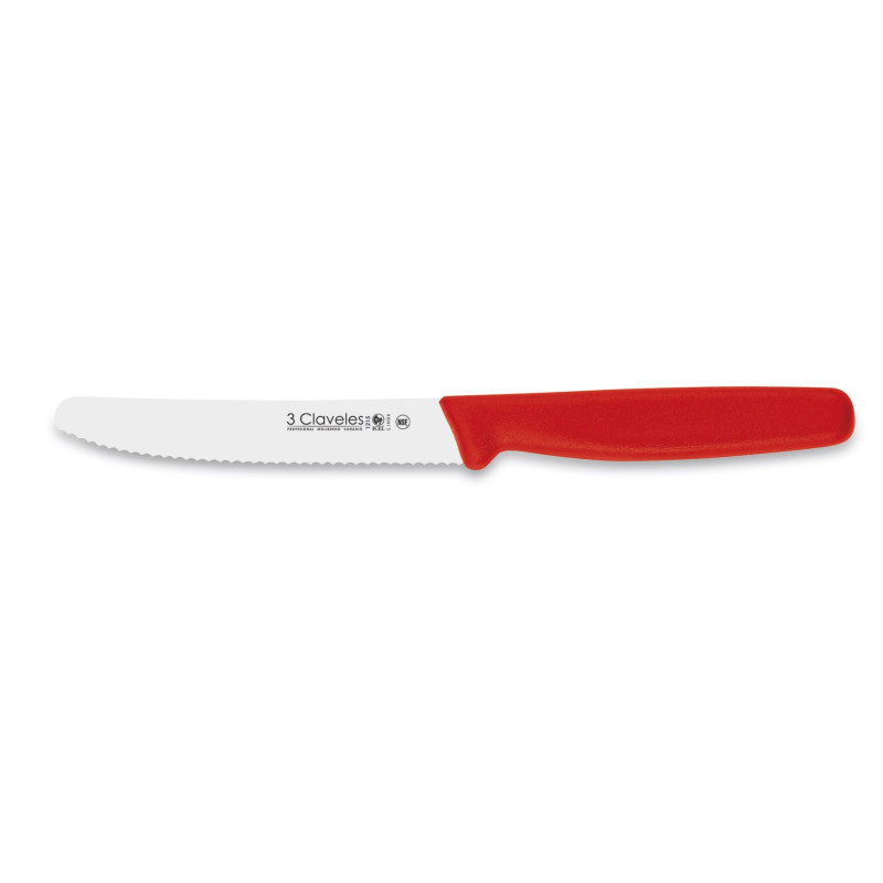 SS POLYPROPYLENE HANDLE TABLE RED KNIFE 12 cm - 5 FH 3C
