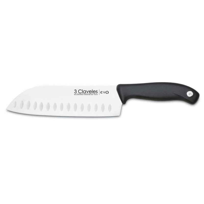 CUCHILLO SANTOKU ALVEOLADO EVO PL. 18 cm - 7 E 3C