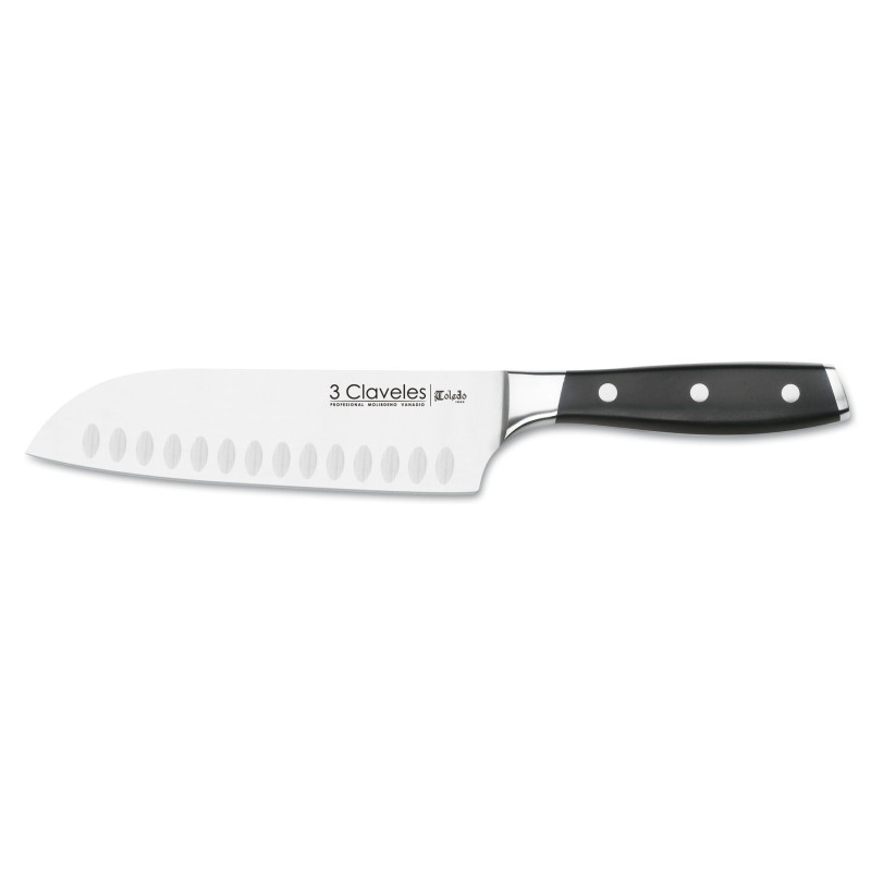 CUCHILLO FORJADO SANTOKU TOLEDO 18 cm - 7 E 3C