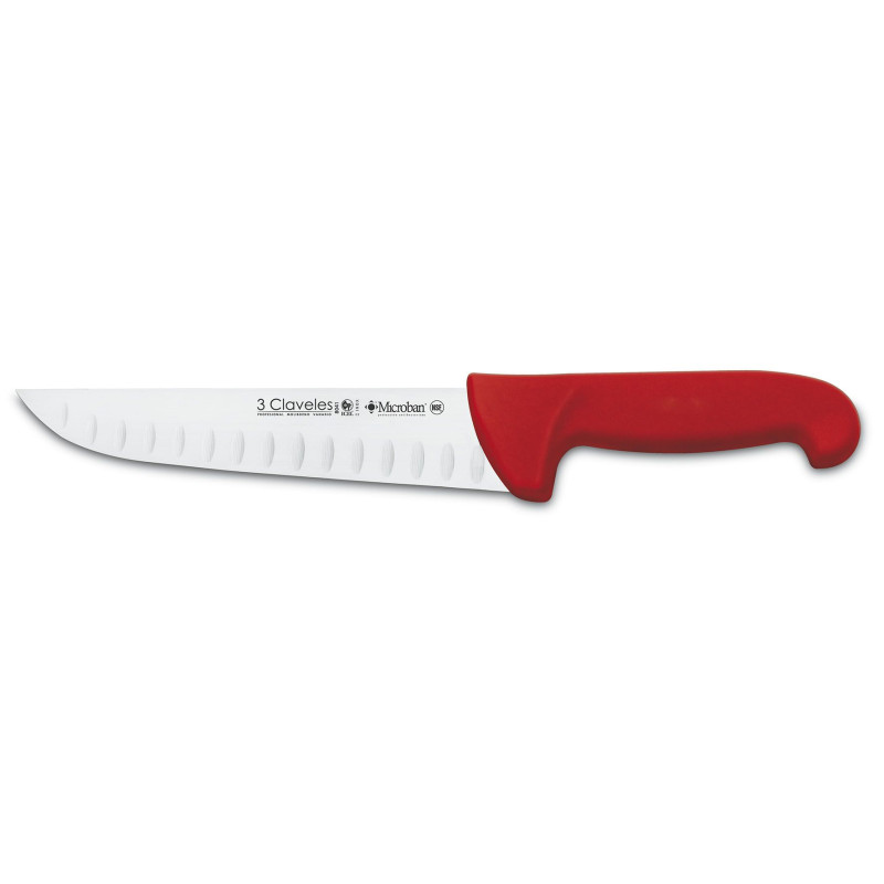 CUCHILLO CARNICERO ALVEOLADO PROFLEX ROJO 20 cm - 8 FH 3C