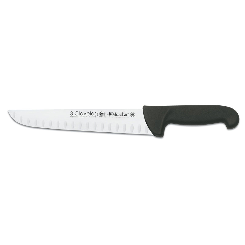 CUCHILLO CARNICERO ALVEOLADO PROFLEX NEGRO 24 cm - 9,5 FH 3C