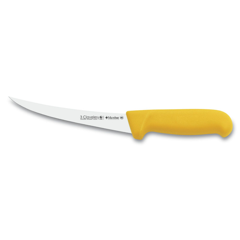 FACA DE DESOSSA CURVA SEMI-FLEXÍVEL PROFLEX AMARELO 15 cm - 6 FH 3C