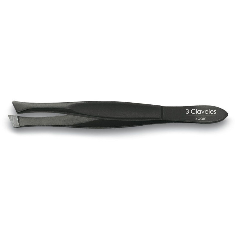 BLACK SLANTED TWEEZERS 8 cm D 3C