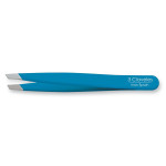 STAINLESS S BLUE SLANTED TWEEZER 9 cm D 3C