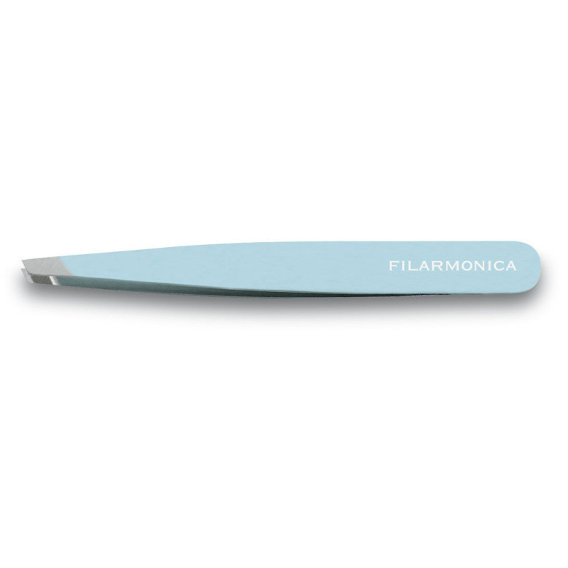 PINZA INOX SESGADA AZUL D FIL