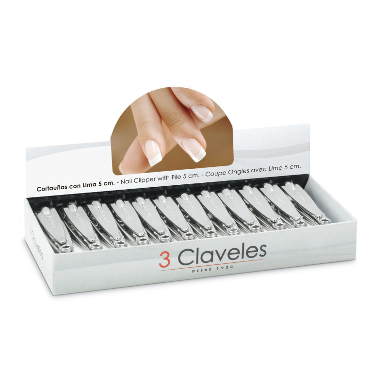 NAIL CLIPPER WITH FILE 5 CM BOX 24 U 3C