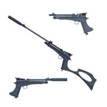 Artemis Zasdar CP2 Co2 multi-shot pistol and carbine kit cal 45 mm Pellets