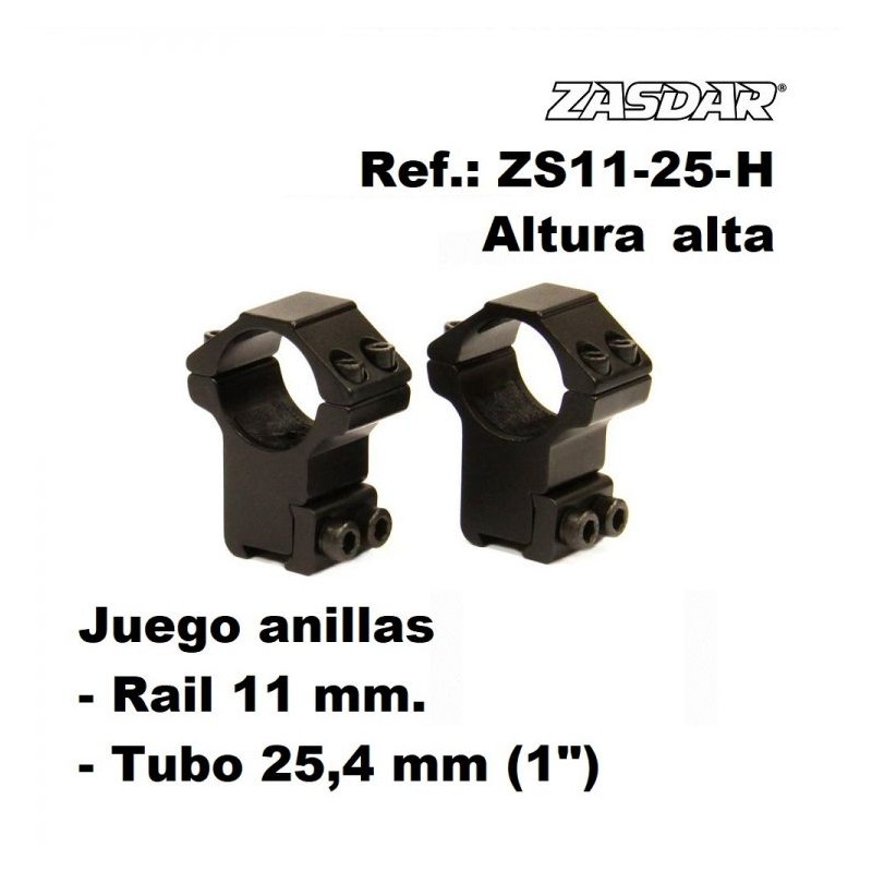 Zasdar Mounts High Height & Oslash25 mm rail 9 - 11 mm