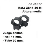 Monturas Zasdar Altura Media &Oslash30 mm rail 9-1