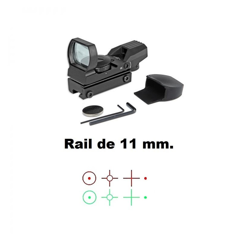 Viseur électronique de type samouraï Zasdar 1X22x33 mm Rail 11 mm