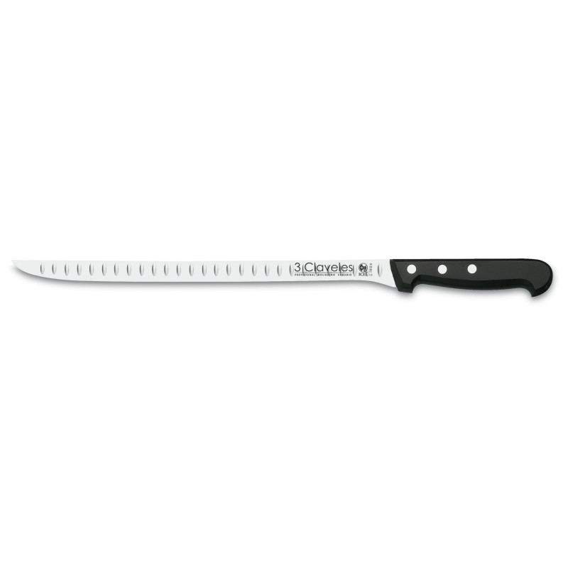 CUCHILLO JAMONERO ALVEOLADO I.POM 30 cm - 12 D 3C