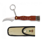 Wooden pocket knife for mushroom picking