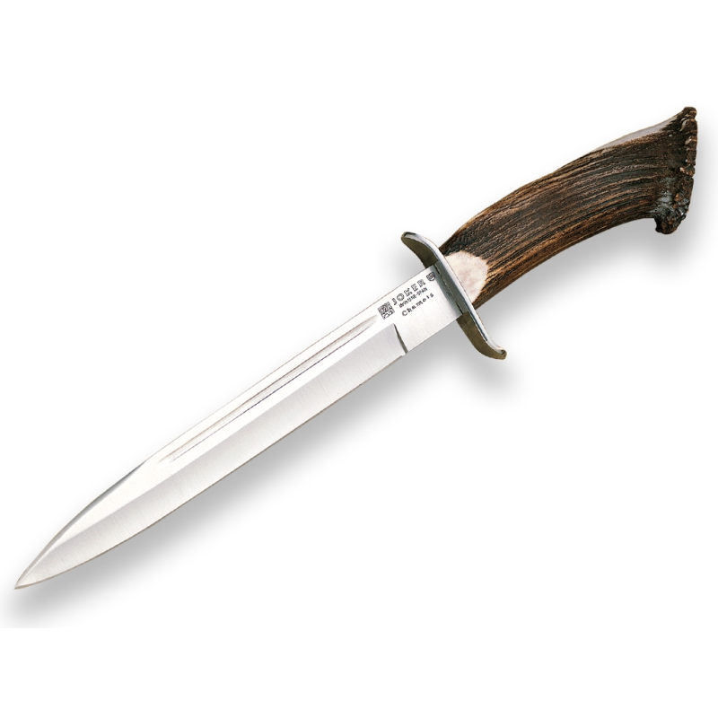 Coltello di finitura Joker corno di cervo con rosetta Lama 25,5cm