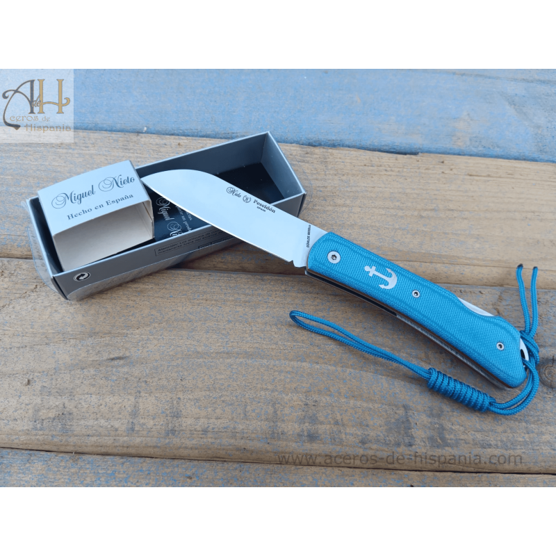 Couteau marin en jute bleu Nieto Poséidon 168 - Bleu