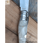 Navaja de carraca blanca 16 cm