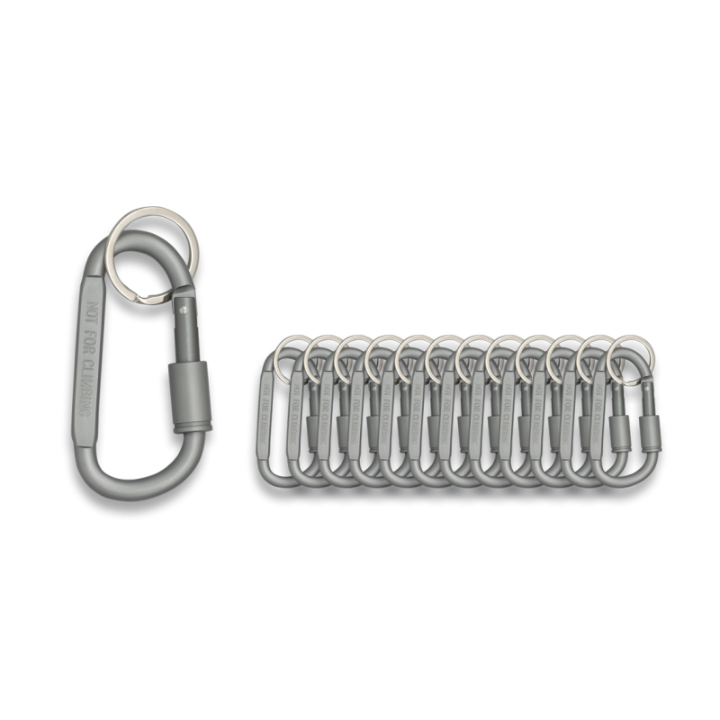 Grey snap hook key-ring