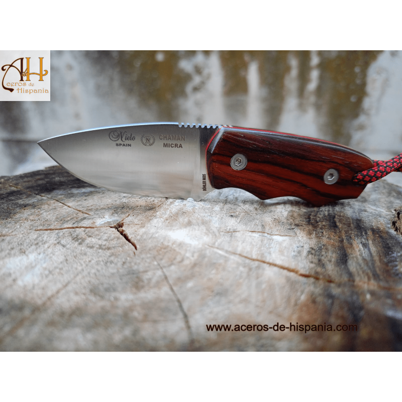Couteau Shaman Micra Cocobolo Böhler Cuir