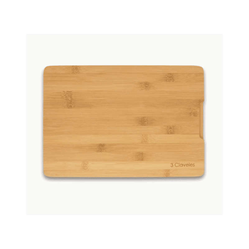 Tábua de corte de madeira de bambu 33cm x 23cm x 2cm