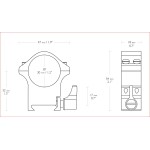 MONTURA HAWKE PRO-ACERO 30 MM ALTA CON PALANCA Y TUERCA