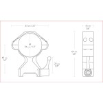 MONTURAS HAWKE PRECISIÓN ACERO 34 MM ALTA CON PALANCA