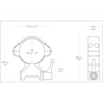 MONTURAS HAWKE PRECISIÓN ACERO 34 MM MEDIA CON PALANCA