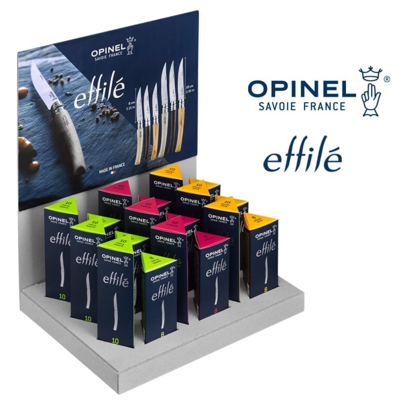 Display of Opinel Effilé knives nº08 + nº10