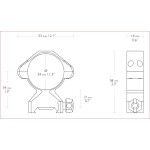 MONTURAS HAWKE PRECISIÓN ACERO 34 MM MEDIA CON TUERCA