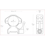MONTURAS HAWKE PRO-ACERO 1" ALTA CON PALANCA