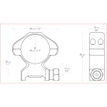 MONTURAS HAWKE PRECISIÓN ACERO 30 MM ALTA CON TUERCA