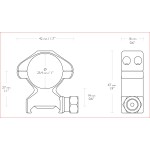 MONTURAS HAWKE PRECISIÓN ACERO 1" ALTA CON TUERCA