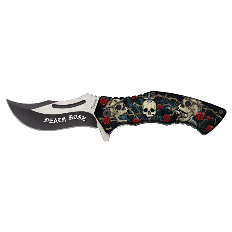 Navaja Albainox 3D Skulls + Roses. 8.5