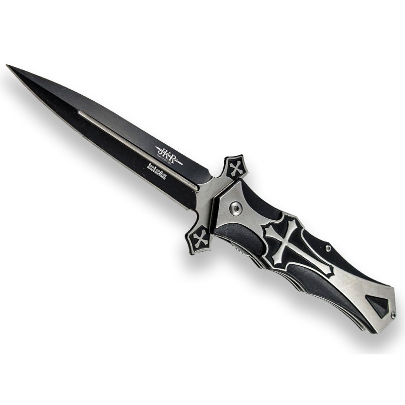 CHRISTLICHES KREUZMESSER. 9CM BLATT