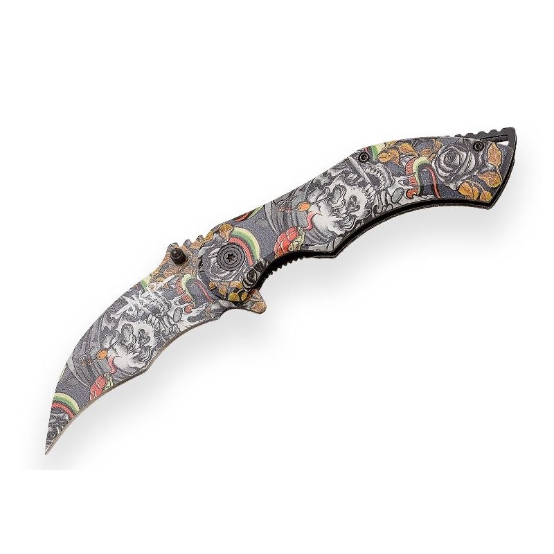 COLTELLINO TASCABILE 3D JKR739 LAMA IN ALLUMINIO 8,5 CM