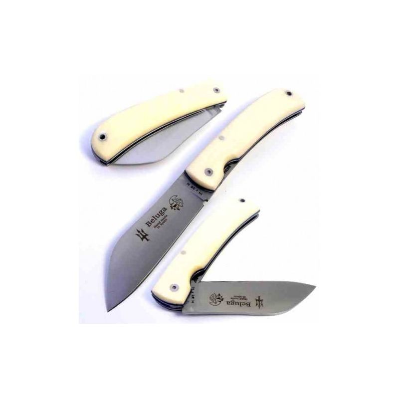 J&V Beluga Mikarta White Seine knife