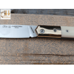 Pocket knife made of micarta bone-Aceros de Hispania