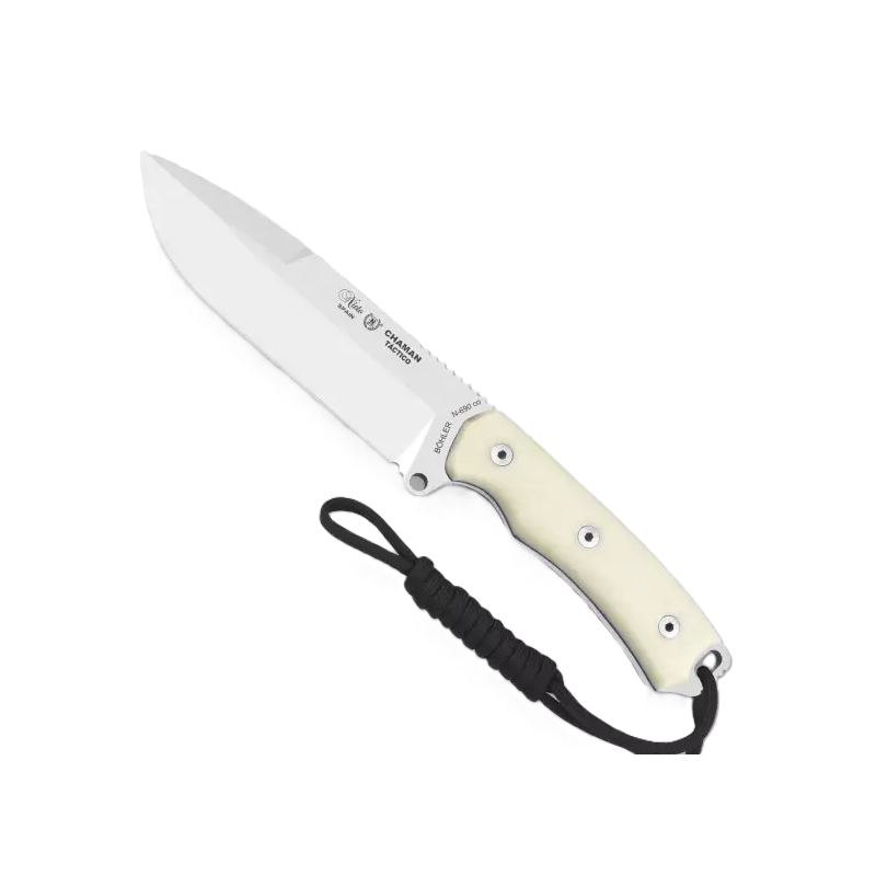 Shaman Nieto s Faca Böhler Mikarta Branco 140-WB