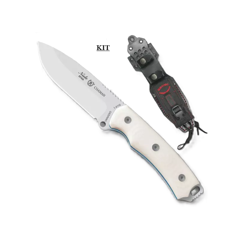 Nieto Chamán knife Böhler Kit white mikarta 140-wKB