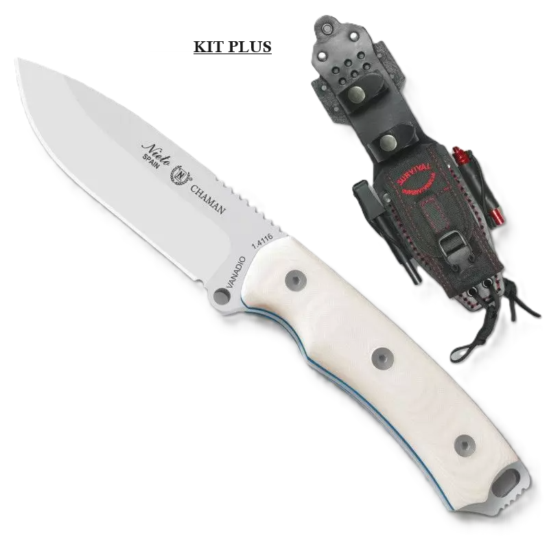 Nieto Shaman Knife Böhler Kit Plus (WHITE MIKARTA)