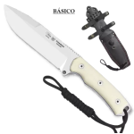 Coltello Shaman Nieto s Macro Mikarta Bianco 1.4116