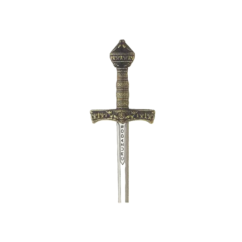 MINI ESPADA CRUZADOS ORO