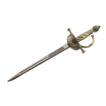 MINI ESPADA CONQUISTADORA ACABAMENTO EM BRONZE. REFERÊNCIA 1273